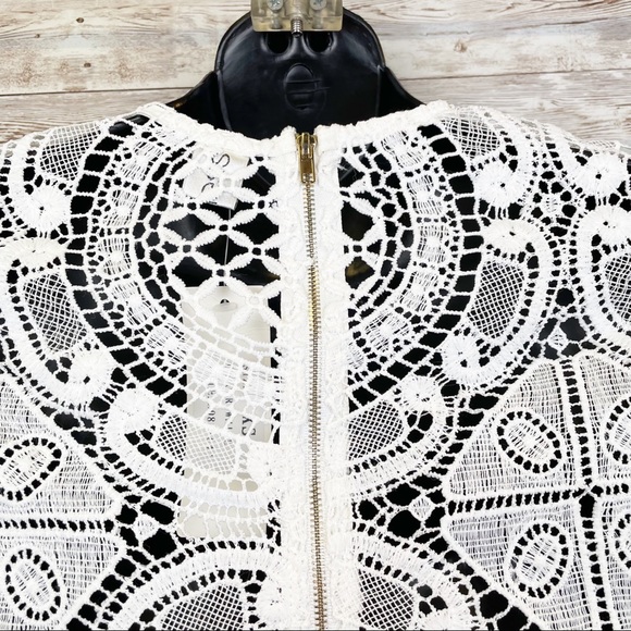 PRINCESS POLLY Lioness Sheer White Lace Crop Top - Picture 10 of 12